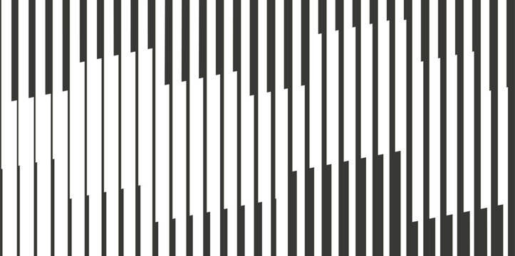 Vertical lines running parallel to thin stripes. Background with black stripes. Vector illustration.