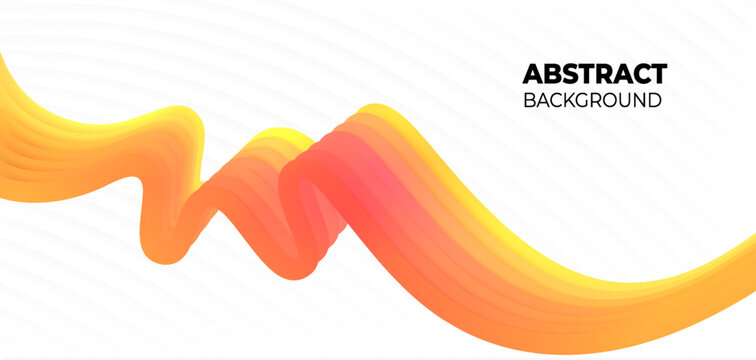 Flow of wavy colorful gradient lines. Abstract background with curved shapes. Vector illustration.