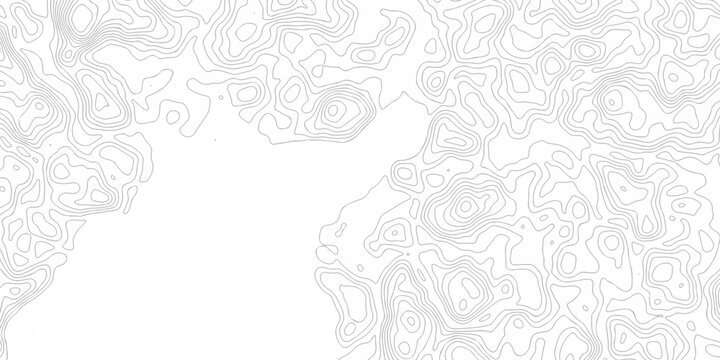Pattern with lines The stylized height of the topographic map contour in lines and contours isolated on transparent. Black and white topography contour lines map isolated on white background.