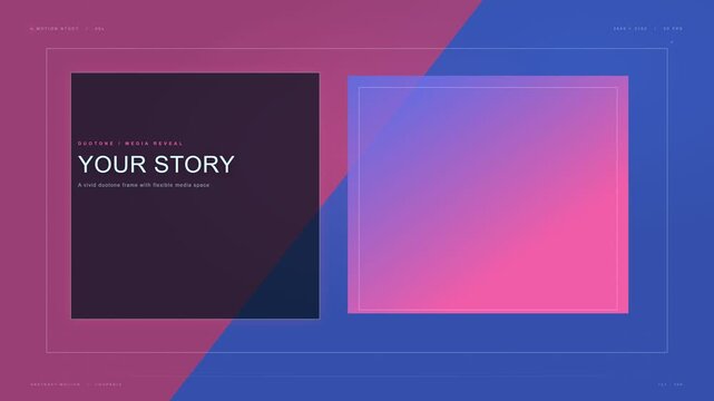 4K UHD technology lower-third animation with a clean information bar,  abstract vector background with squares