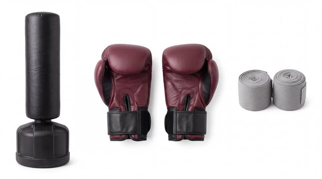 Boxing Equipment with Punching Bag and Gloves