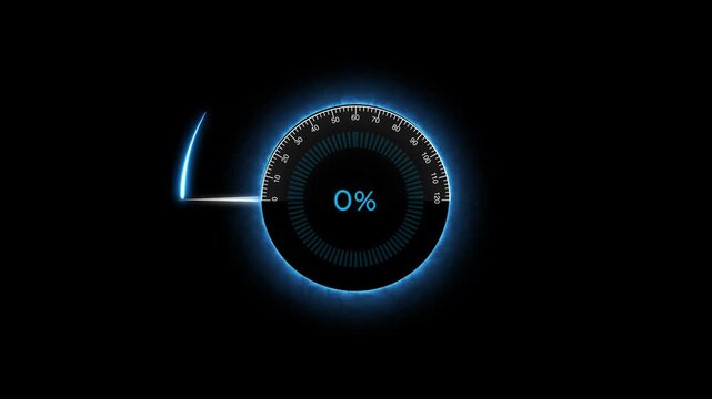 Speed Meter Dashboard User Interface Ui with Neon Light Energy Wind Smoke Animation Speed Indicator for Bike, Car, Automobile Fast Internet Speed Calculation with Digital Control Panel Display