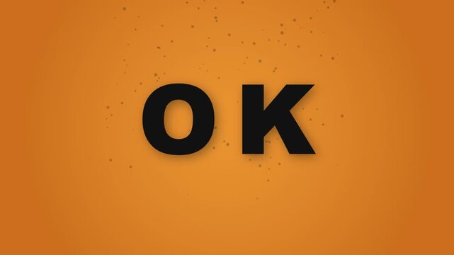 Text reading ok appears against a transitioning orange and black background