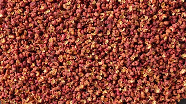 closeup of traditional Chinese spice Sichuan pepper