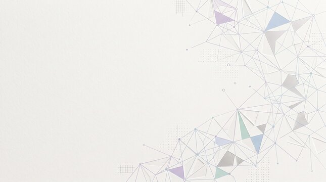 Geometric network pattern background with polygonal mesh and cyber nodes