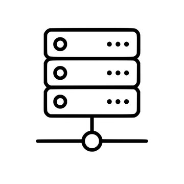 Server Rack Hosting Stack Icon. generative AI.