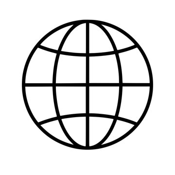 Globe Grid Line Icon. generative AI.