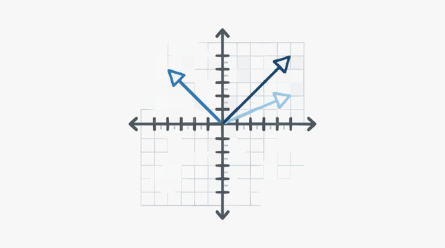 Coordinate Axes Vector Diagram with Arrows.