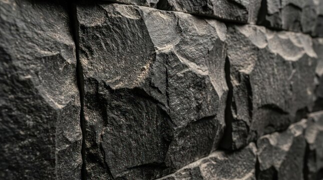 Dark rough slate stone wall texture
