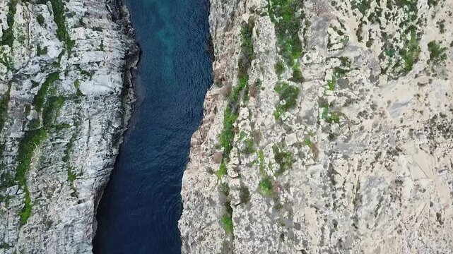 Wilderness of the coastline of Gozo Island, Malta