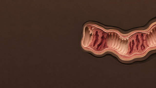 Crohn&rsquo;s Disease with Intestinal Inflammation and Ulcers &ndash; Medical Paper Art
