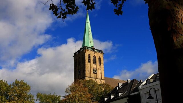 the city of viersen in germany 4k video