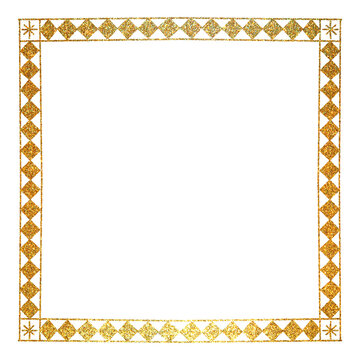 Frame border square gold golden