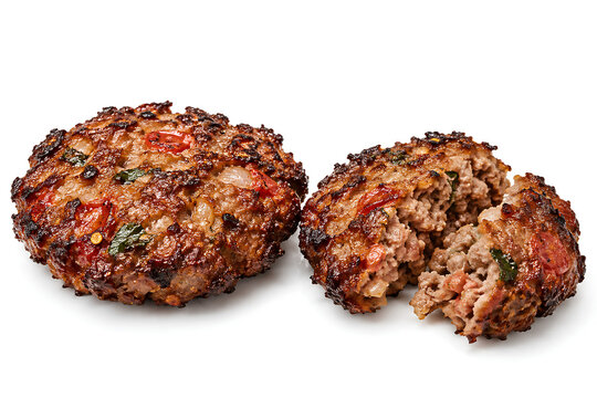 Juicy Chapli Kebab Cut Open to Reveal Its Minced Meat Filling