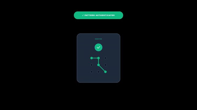 Security PIN Passcode Animation with Transparent Background - Digital Security PIN Code Entry Animation with Alpha Channel