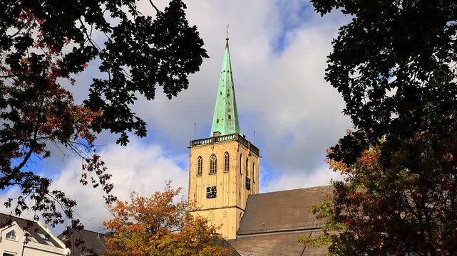 the city of viersen in germany 4k video