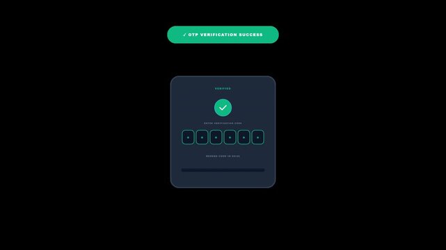 Security PIN Passcode Number Animation with Transparent Background - Digital PIN Code and Password Security Animation with Alpha Channel