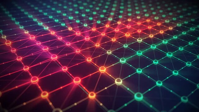 Red infection wave spreading across green node grid