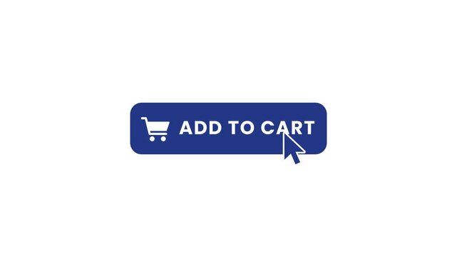Cart button hover and click with burst lines seamless loop