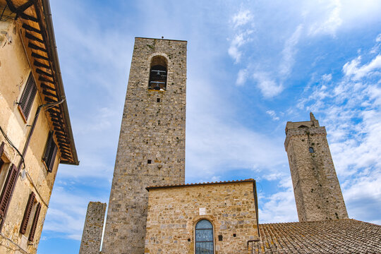 R&uuml;ckseite Dom San Gimignano, Toskana, Italien