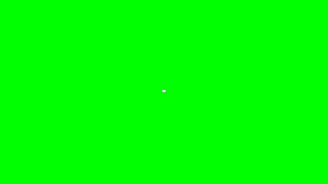Blank white speech bubble icon with black outline on a solid bright green background simple graphic for communication ideas or messages