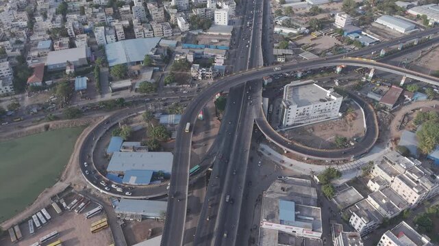 flyover bridge in hyderabad || d-log footage || India