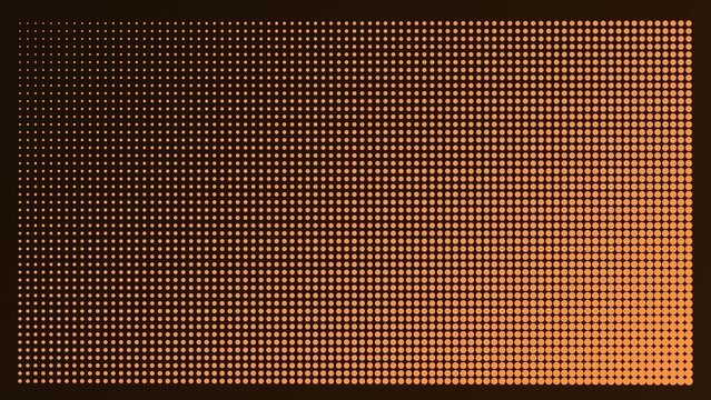 Abstract background featuring an orange glowing geometric dot grid pattern on a dark surface
