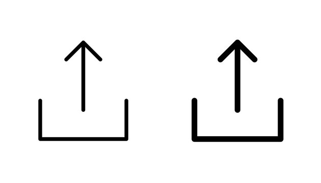 Export icon flat outline in black
