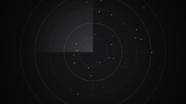 Radar screen grid target blips sweeping seamless loop background