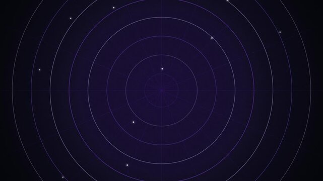 Celestial star map polar radar interface seamless loop motion