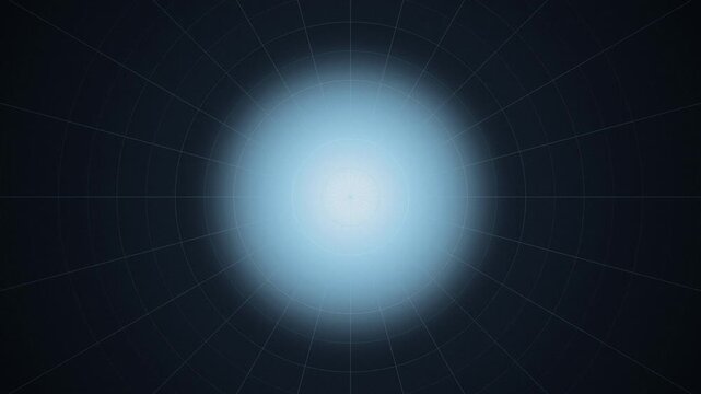 Glowing polar grid sphere pulsating seamless loop motion background