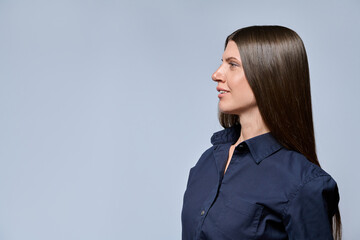 Profile portrait of a confident 30 years old woman looking aside © Valerii Honcharuk