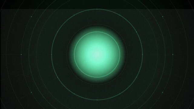 Radar interface glowing green HUD rings seamless loop motion