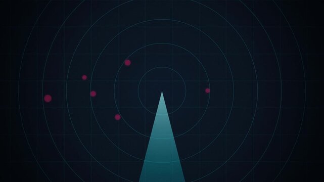 Radar sweep tracking targets seamless loop motion background