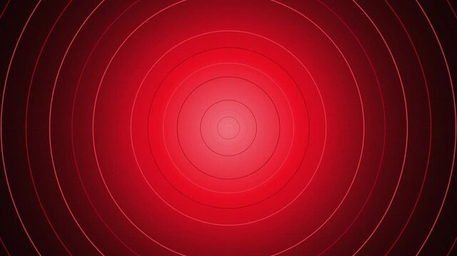 Red radar target reticle glowing circles seamless loop motion