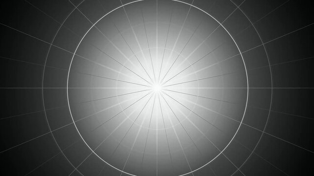 Monochrome radial light tunnel seamless loop motion background