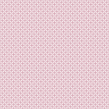 Seamless geometric pattern with interlocking circles in pink on a light background