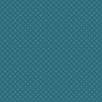 Seamless pattern featuring interlocking teal circles and geometric shapes on a dark background
