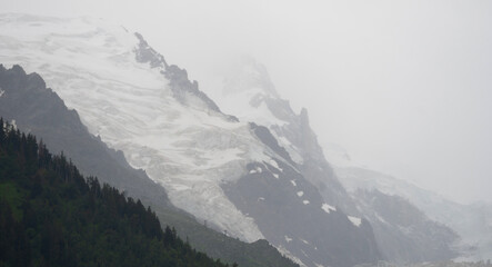 Fototapeta premium Snowy peak of my Montblanc mountain 