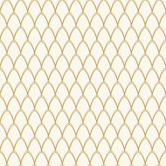 Seamless pattern of repeating bronze colored fish scale arches © dipu