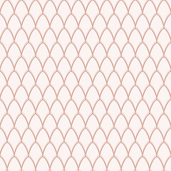 Seamless pattern featuring soft pink fish scale arches on a light blush background © dipu