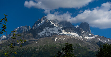 Fototapeta premium Snowy peak of my Montblanc mountain 