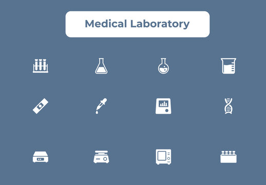 Medical Laboratory Icon Set