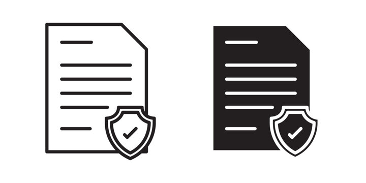 License icon flat outline in black
