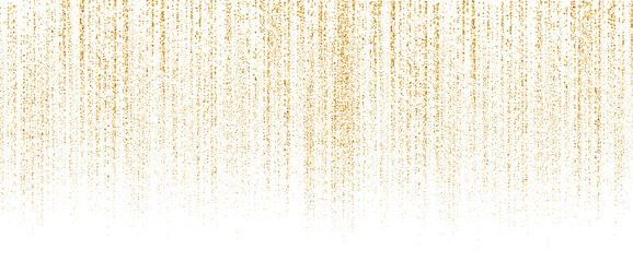 Vertical streams of tiny amber specks cascading downward and fading toward the bottom, creating an elegant shimmering curtain for festive luxury design compositions © ZEXO