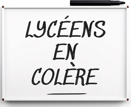 Lyc&eacute;ens en col&egrave;re (tableau blanc)
