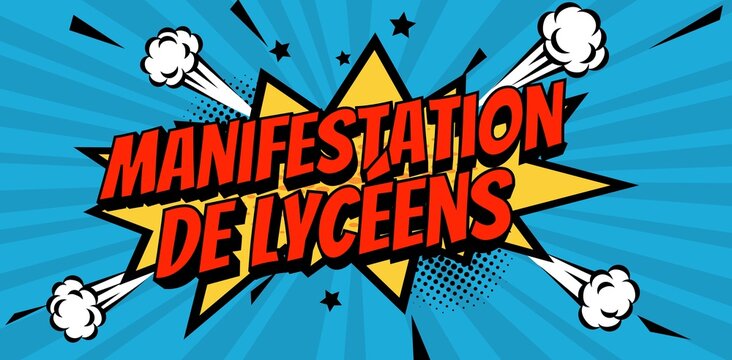 manifestation de lyc&eacute;ens (boom)