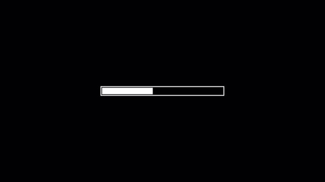 Simple Loading Progress Bar Loop Animation for Web and App Design,Minimal Progress Bar Loading Animation, Isolated on Transparent Background.