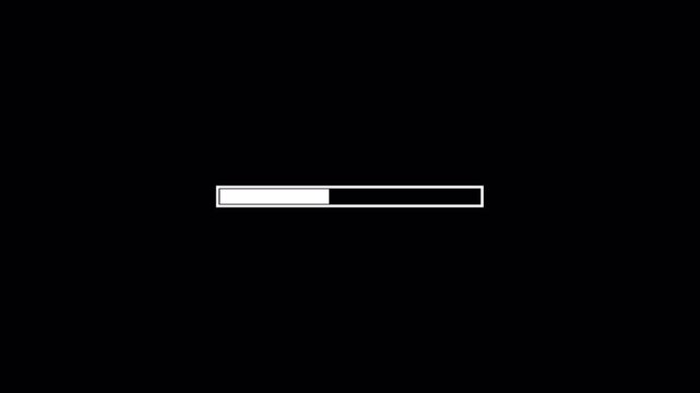 Simple Loading Progress Bar Loop Animation for Web and App Design,Minimal Progress Bar Loading Animation, Isolated on Transparent Background.