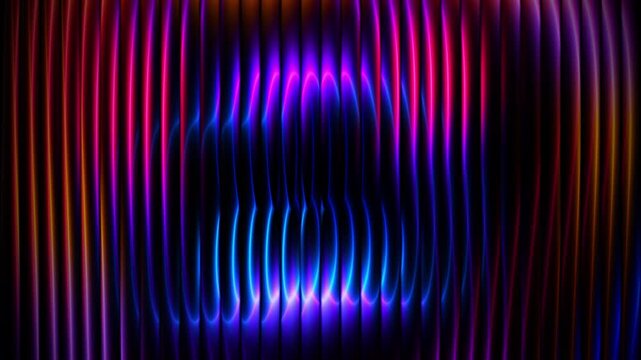 Glowing vertical glowing neon stripes glowing dynamically with vibrant blue, purple, and red neon colors creating smooth pulsing waves across abstract futuristic glowing digital backgrounds